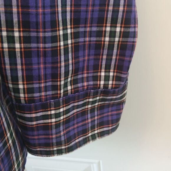 (3/$20) Chaps purple plaid long sleeve button down shirt - Picture 6 of 10